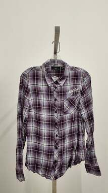 Harley-Davidson Genuine Motorclothes Women's Plaid Flannel Shirt (Size L)